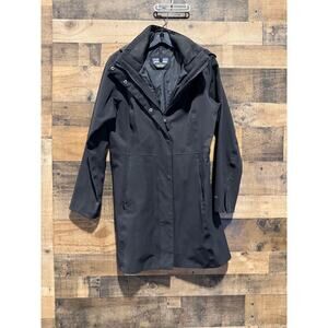 Patagonia - Rain/Trench Coat- Black- Women Size S